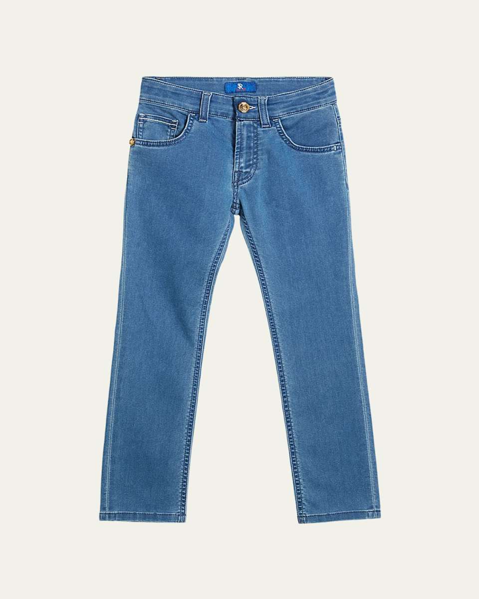 Boy's Straight Leg Denim Jeans, Size 6-